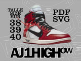Digital File AJ1 HIGH OW Pattern デジタルファイル AJ1 HIGH OW パターン EUR 38,39,40 / US 5.5/6.5/7 (3サイズ)