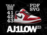 Digital File デジタルファイル AJ1 LOW SB パターン EUR 41,42,43 / US 8/8.5/9.5 (3サイズ)