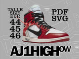 Digital File AJ1 HIGH OW Pattern デジタルファイル AJ1 HIGH OW パターン EUR 44,45,46 / US 10/11/12 (3サイズ)