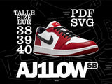 Digital File デジタルファイル AJ1 LOW SB パターン EUR 38,39,40 / US 5.5/6.5/7 (3サイズ)