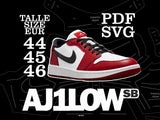 Digital File デジタルファイル AJ1 LOW SBパターン EUR 44,45,46 / US 10/11/12 (3サイズ)
