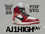 Digital File AJ1 HIGH OW Pattern デジタルファイル AJ1 HIGH OW パターン ( US 6.5  / EU 39 )
