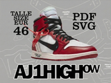 Digital File AJ1 HIGH OW Pattern デジタルファイル AJ1 HIGH OW パターン ( US 12  / EU 46 )