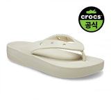 [正規品] Crocs レディースクラシックプラットフォームフリップW BONE（23SWFP207714） [関税込み]