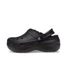[正規品] Crocs クラシックプラットフォームラインドクロッグウーマン - ブラック/ 207938-001 [関税込み]