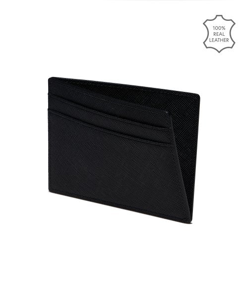 [正規品] MUSINSA STANDARD サピアノレザーオープンポケットカード財布【ブラック】 MMCWL101-BK [関税込み]